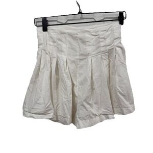 Women's Free People Beige White Shorts Size Xs Small Pleated Wide
